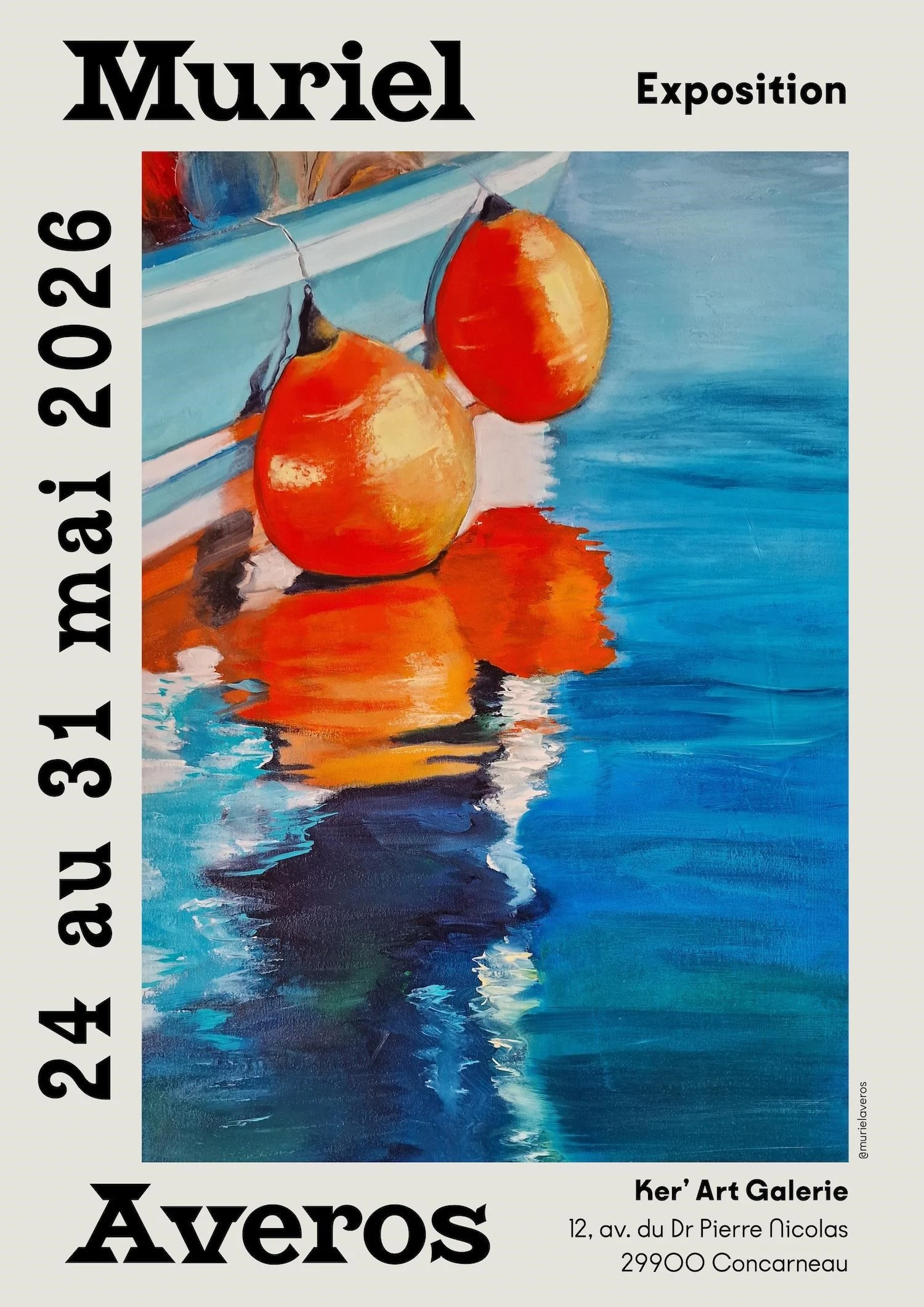 Affiche exposition Ker'Art Concarneau — Muriel Averos peinture à l'huile