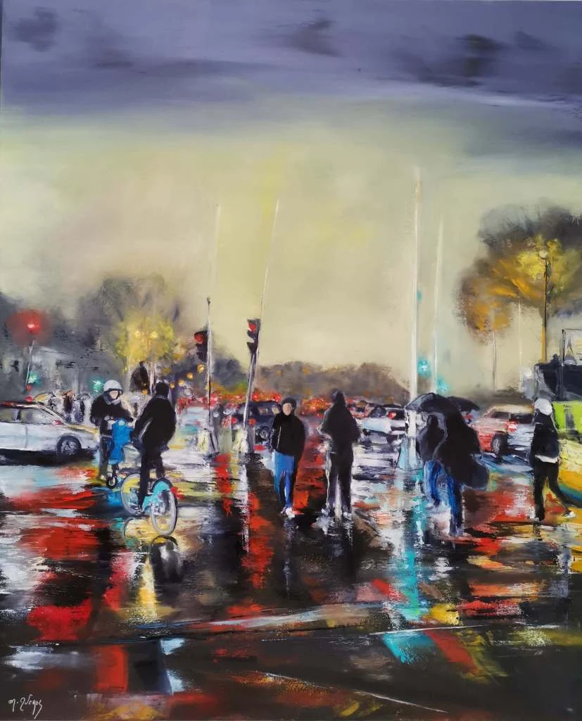 Peinture — Affluence parisienne
