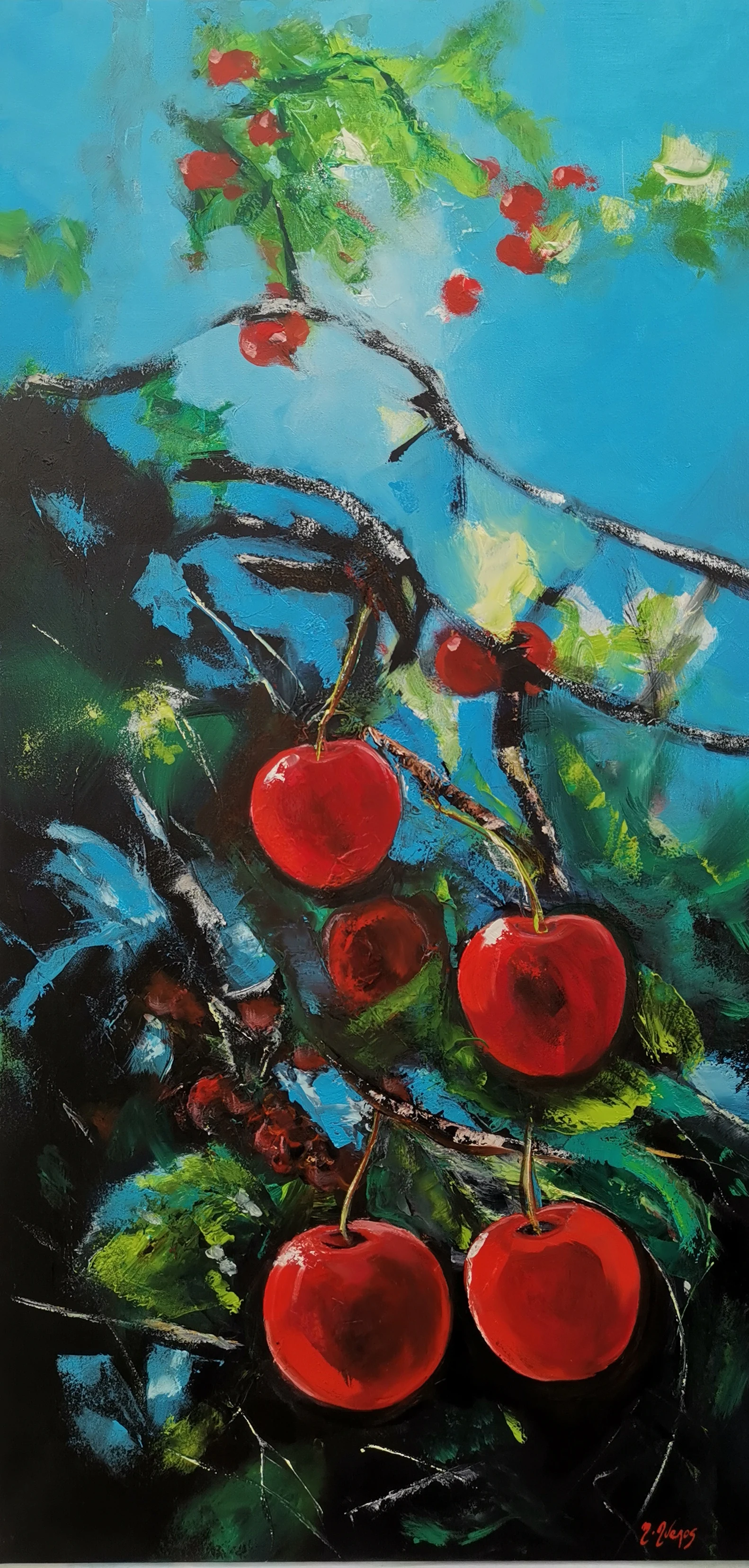 Peinture — Cherries
