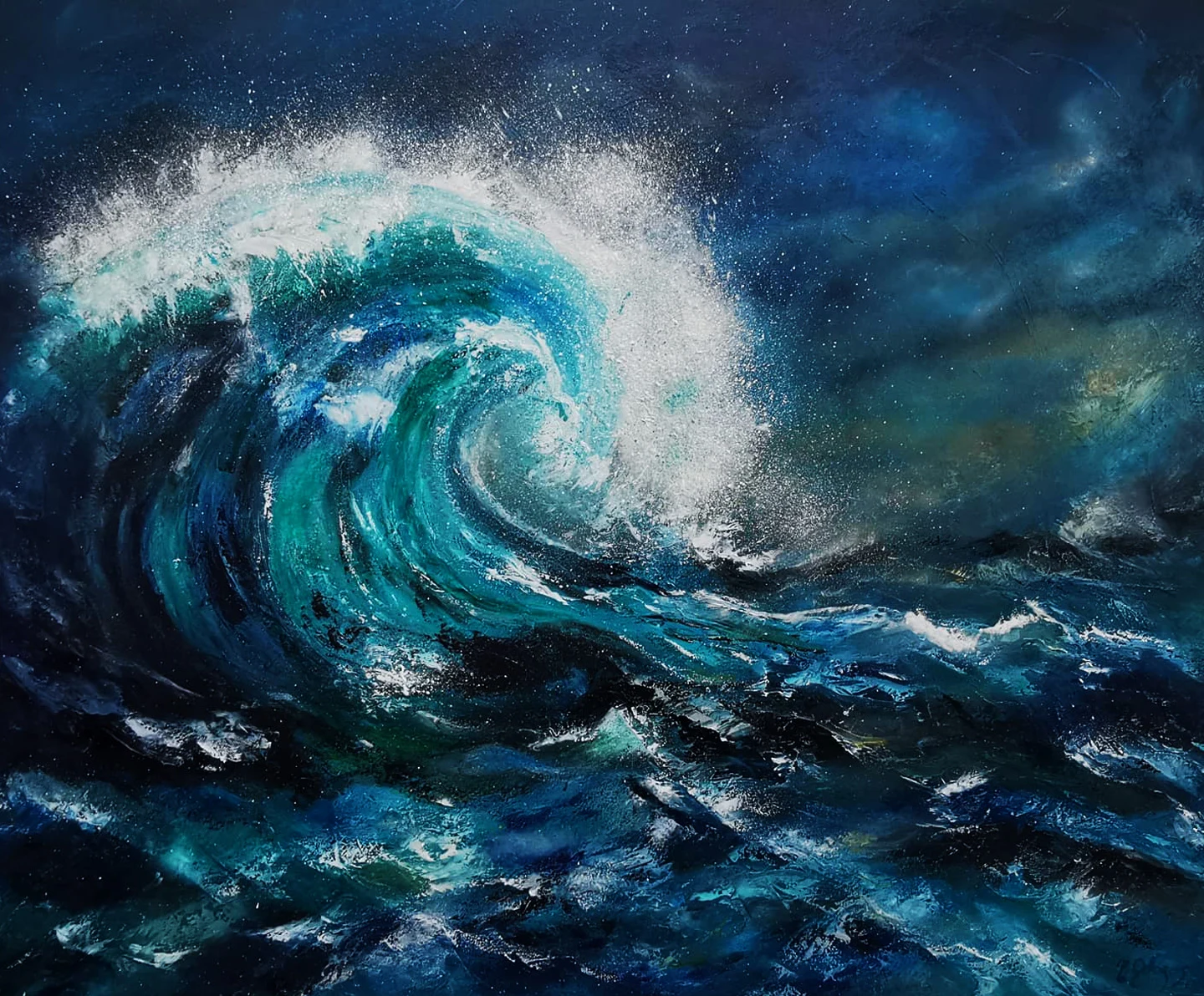 Peinture — Déferlante