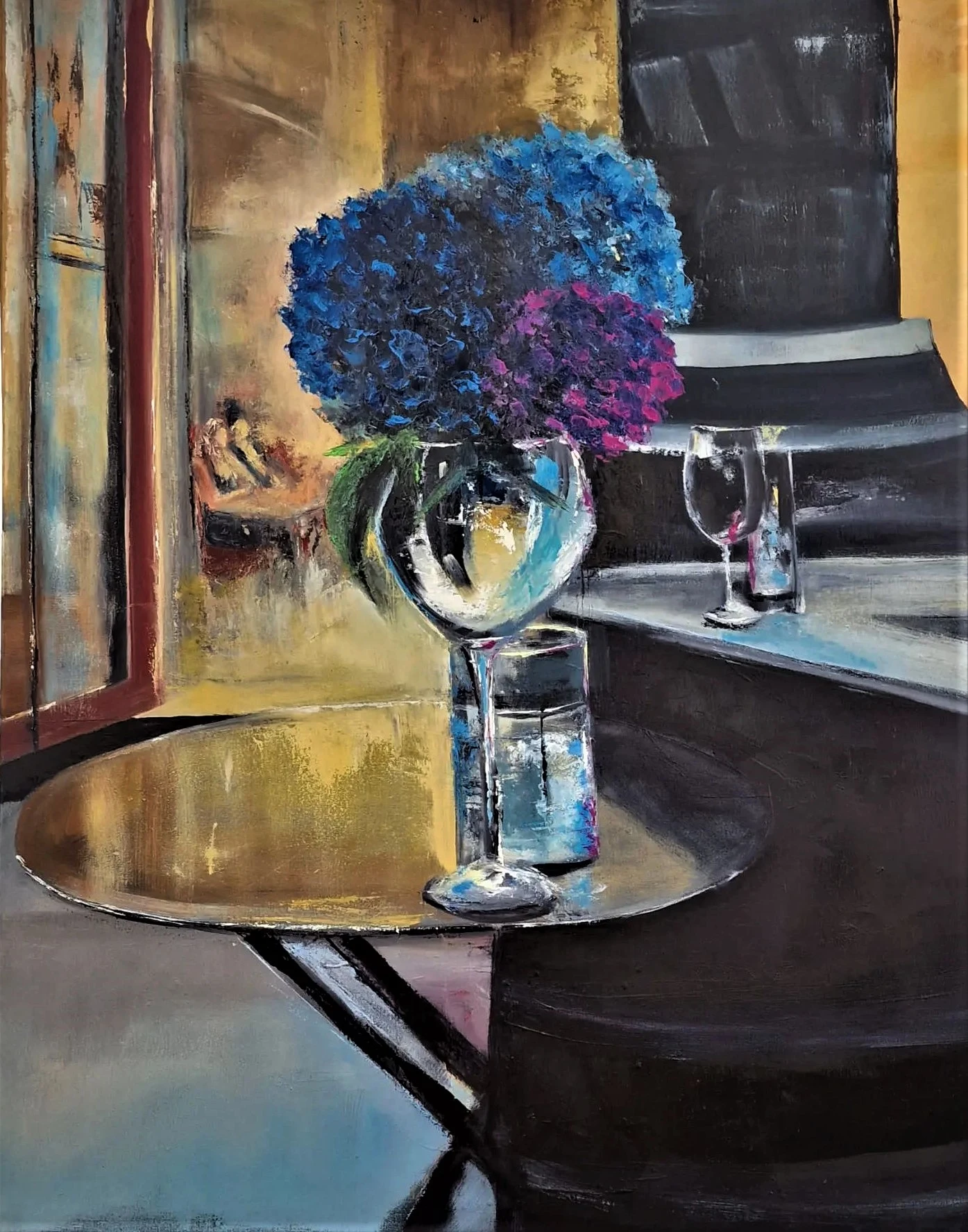 Peinture — Hortensias