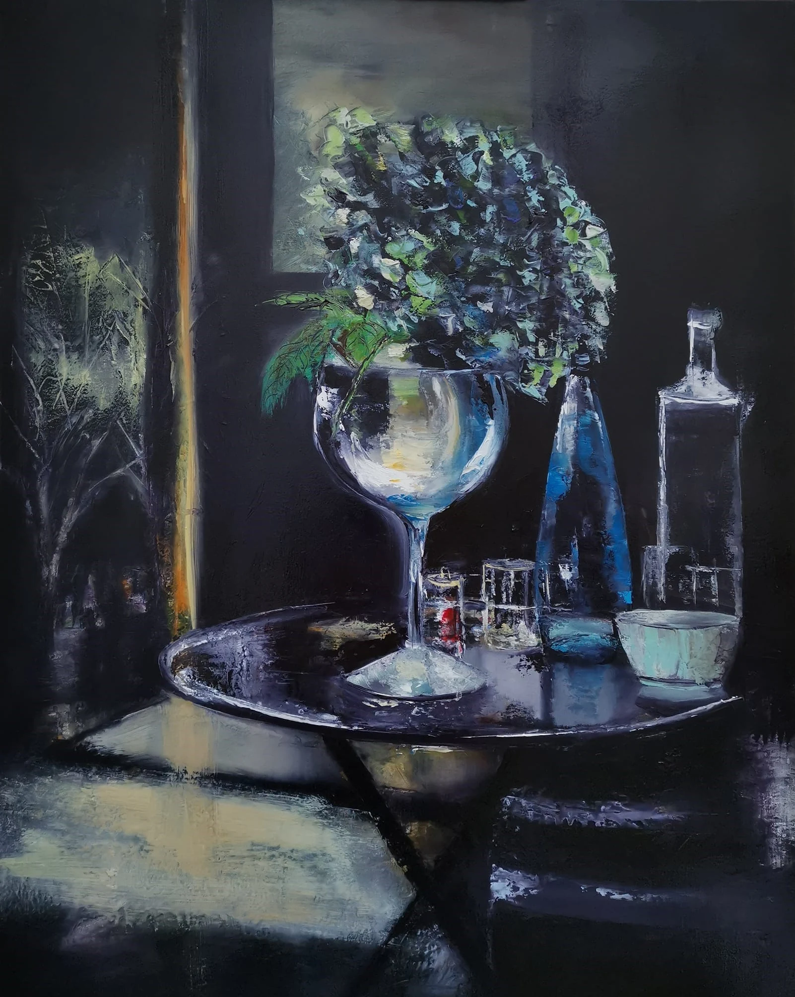 Peinture — L'hortensia de Carole