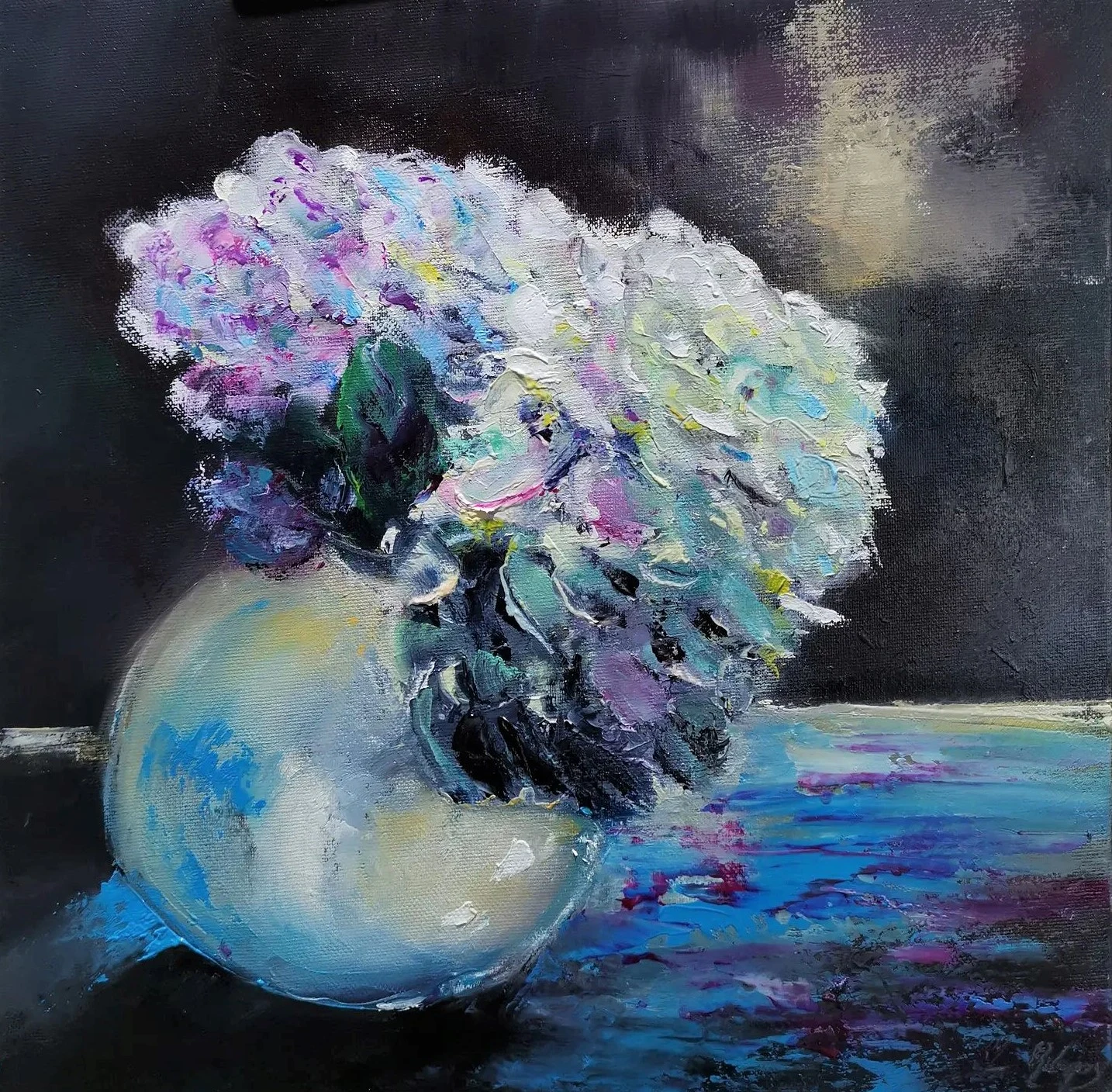 Peinture — L'hortensia