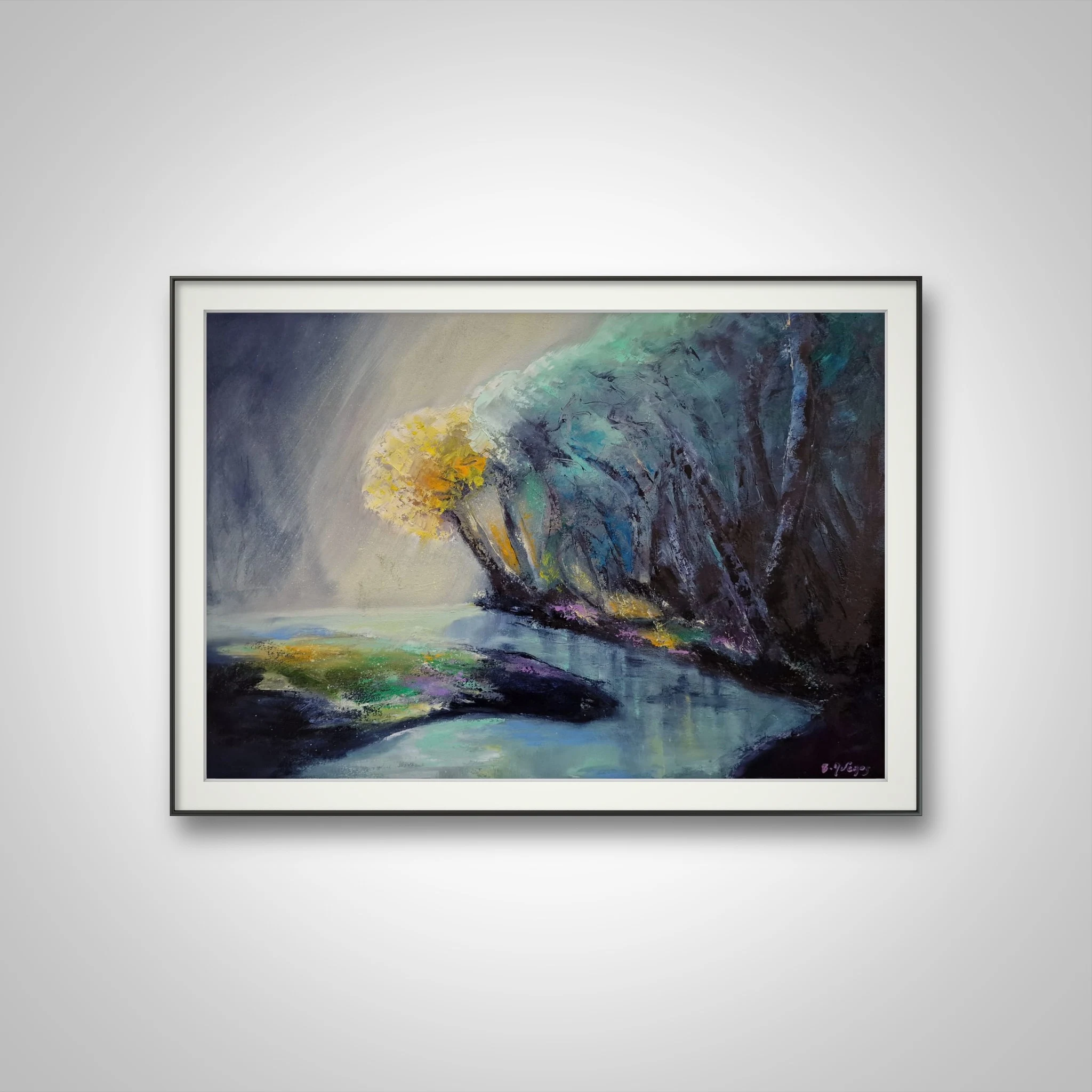 Peinture L'arbre jaune — exemple de travail en stage