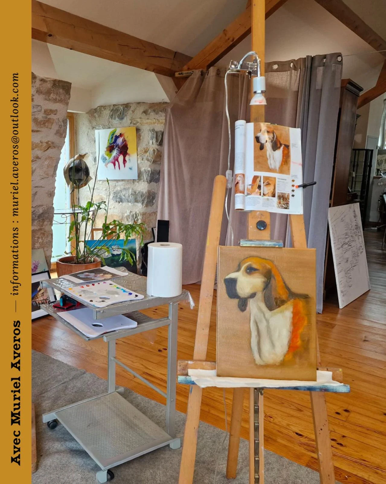 Atelier de peinture — stage Muriel Averos, Millau