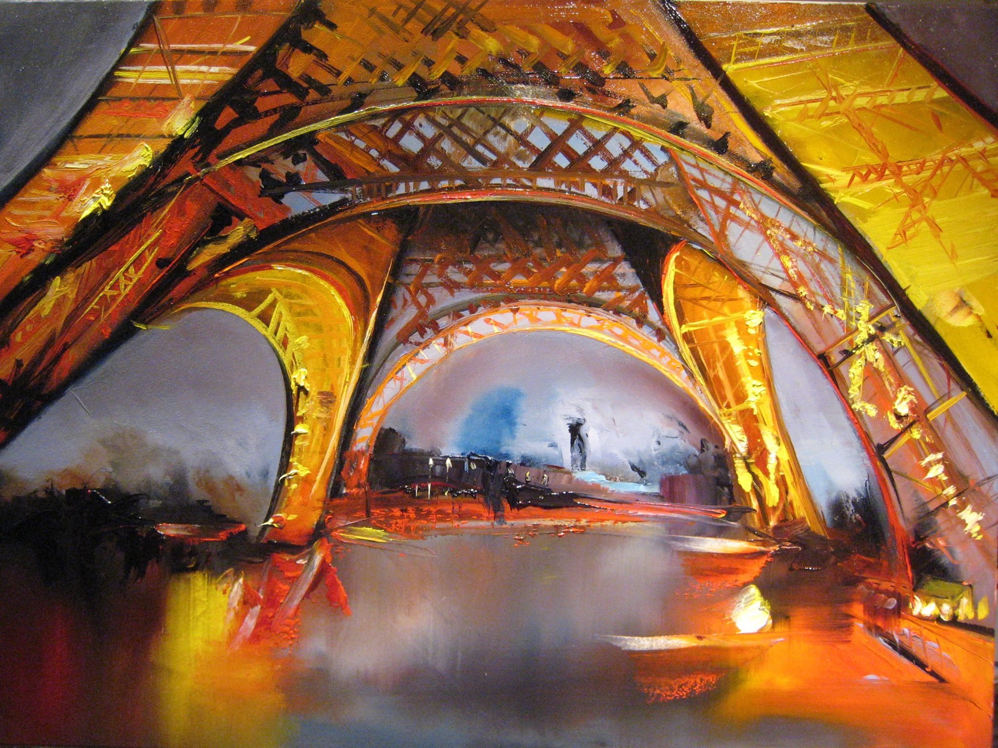 Eiffel, Muriel Averos, peinture à l'huile