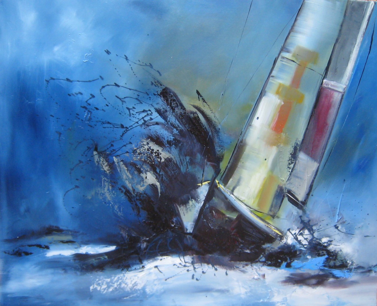 Encre, peinture à l'huile, Muriel Averos, 2010