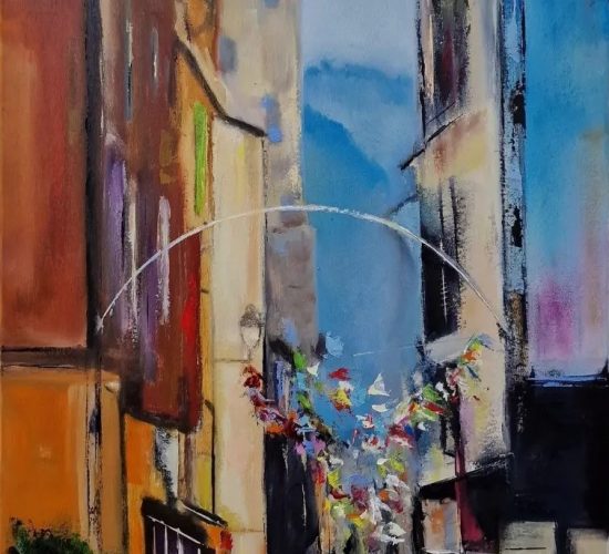 Matin millavois 61x38cm 2023 Muriel Averos